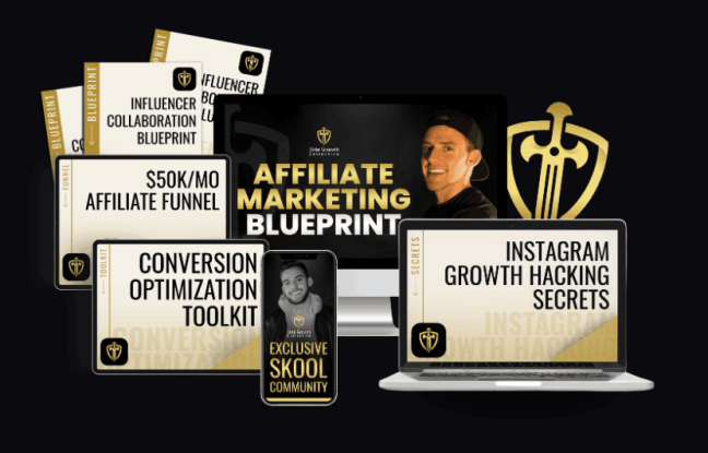 “Post. Promote. Profit. 6 bonus trainings and toolkits including Affiliate Marketing Blueprint, Instagram Growth Hacking, Influencer Collaboration, Affiliate Funnel, and Conversion Optimization Toolkit”